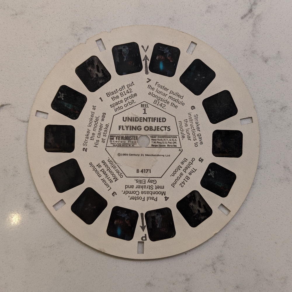 View Master Reel B 4171 Unidentified Flying Objects Reel 1 - GAF 1969